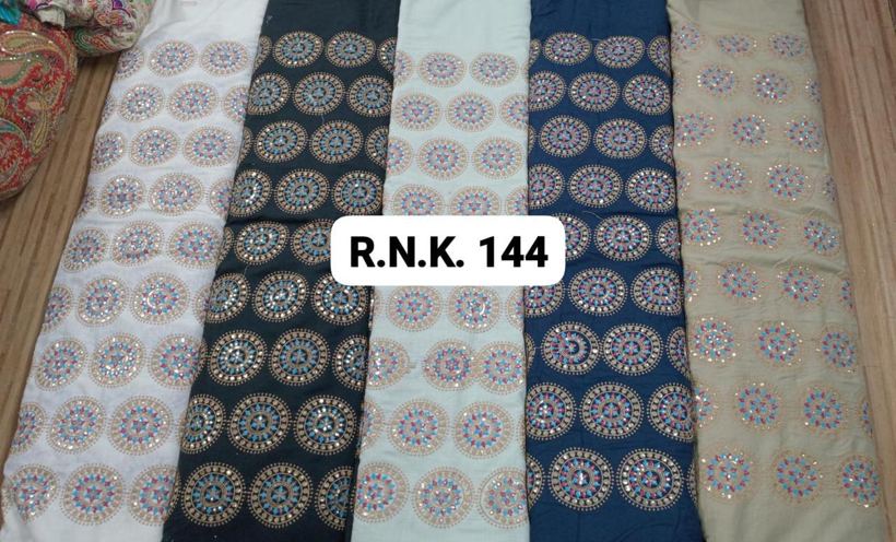 RNK 144 medallion sequin embroidery fabric