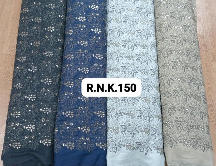 RNK 150 floral foil print fabric